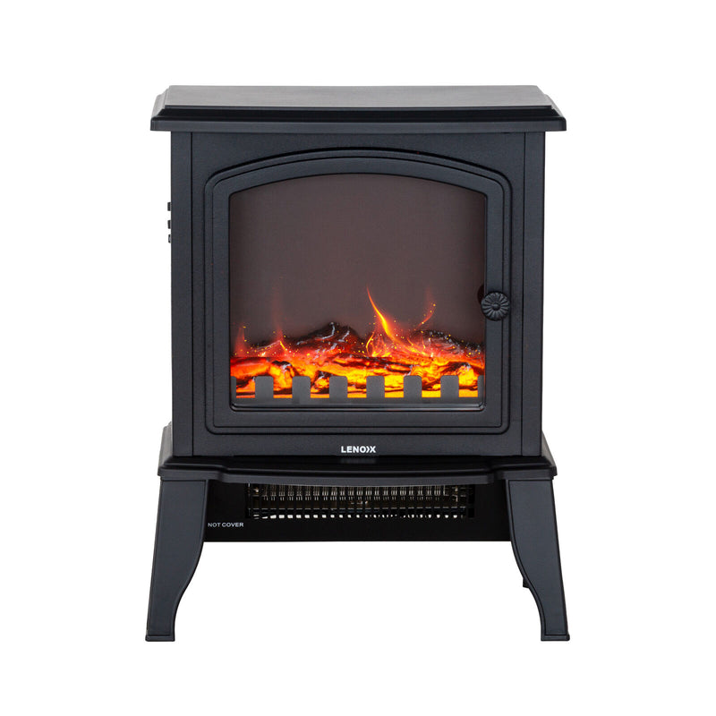 2kW Electric Fireplace Heater with Realistic Log Flame