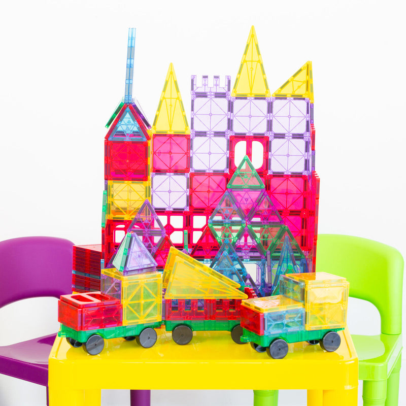 200pcs Magnetic Puzzle Tiles – Educational & Safe, Includes Bag