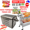Electric BBQ Rotisserie Motor & Spit – Stainless Steel (AU Plug)