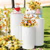 3pcs Metal Round Plinth Pedestal Stands – Wedding Cake & Flower Display