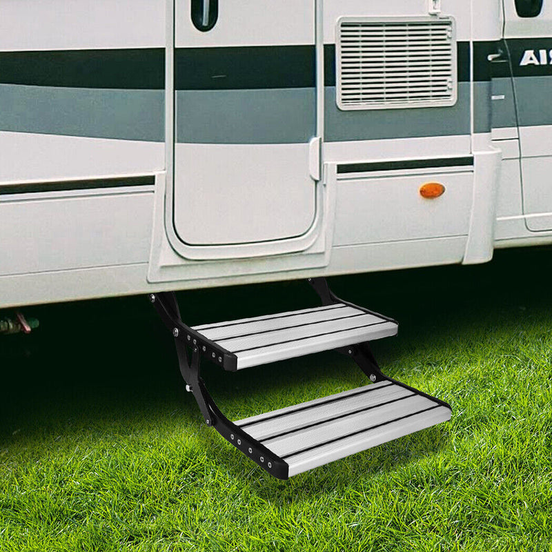 Aluminium Double Folding Caravan Steps
