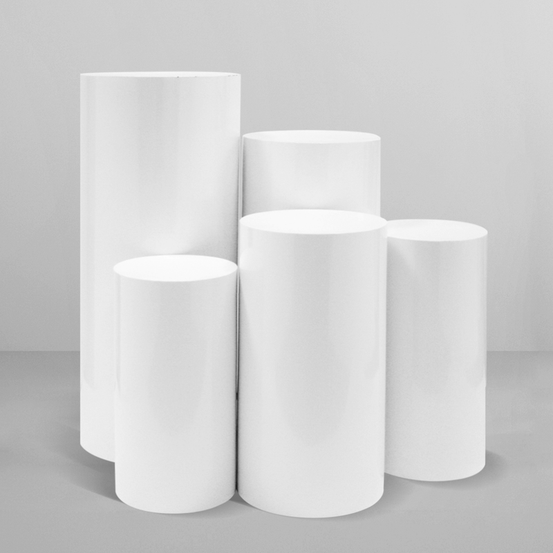 5pcs Round Plinth Display Stands – Wedding & Event Pedestals