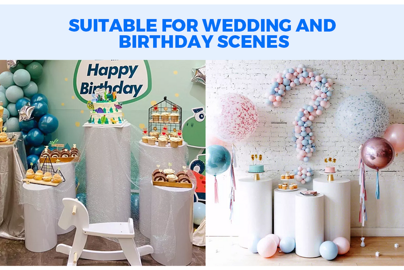 5pcs Round Plinth Display Stands – Wedding & Event Pedestals