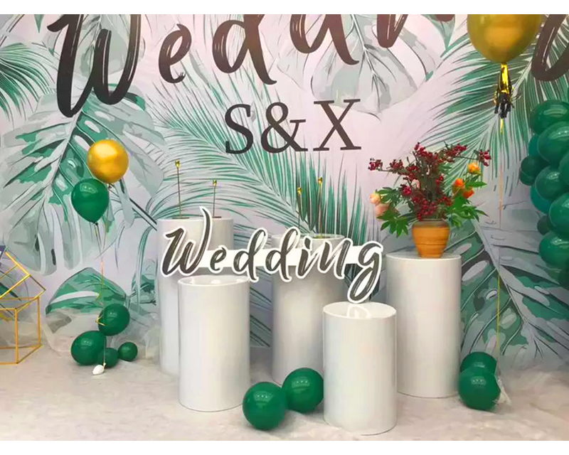 5pcs Round Plinth Display Stands – Wedding & Event Pedestals