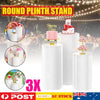 3pcs Round Plinth Pedestal Stands – Wedding Cake & Flower Display