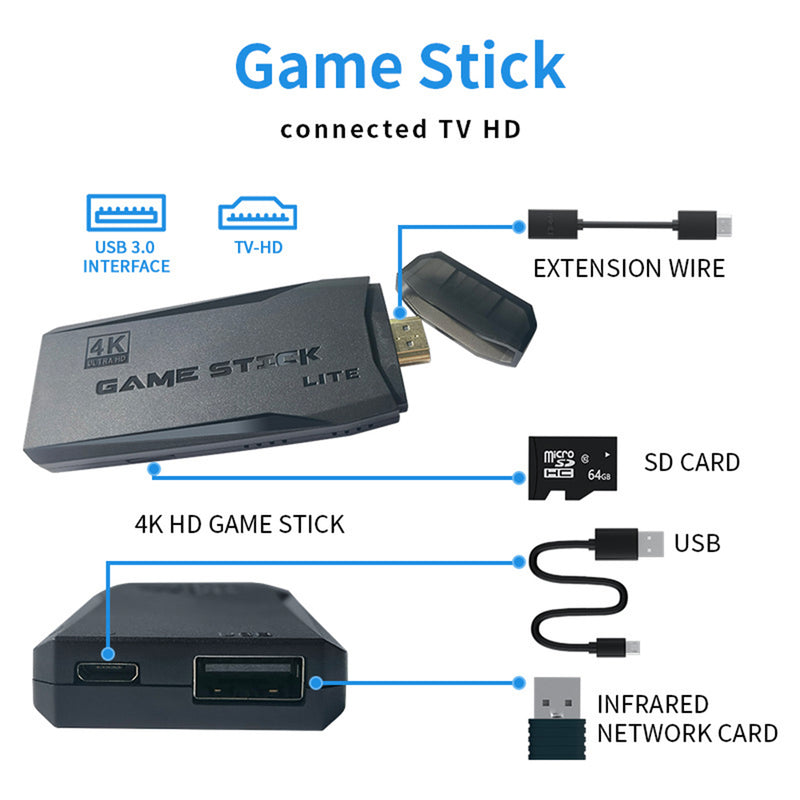 Retro 4K Game Stick – 10K+ Games