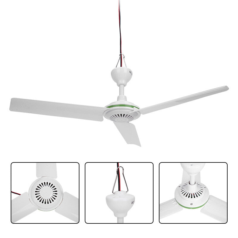 12V Portable Ceiling Fan 3 Blade Caravan Camping