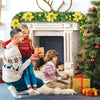 Gold 9FT Christmas Garland with LED Lights Artificial Festive Decoration