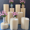 3pcs Cardboard Round Plinths – Wedding Flower Display Stands