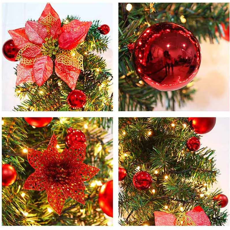 2.7M Christmas Garland with Lights Rattan Artificial Fireplace Wreath