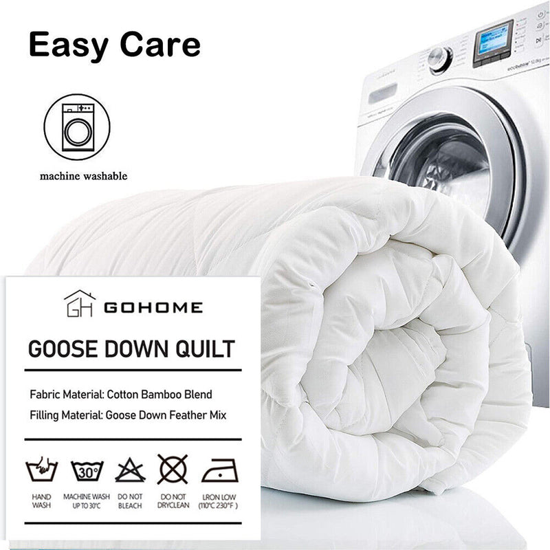 Goose Feather Down Quilt 500 GSM Duvet Doonas King: 240x210cm