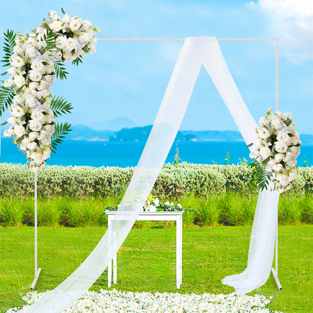 2.2m White Square Wedding Arch – Backdrop Display Stand