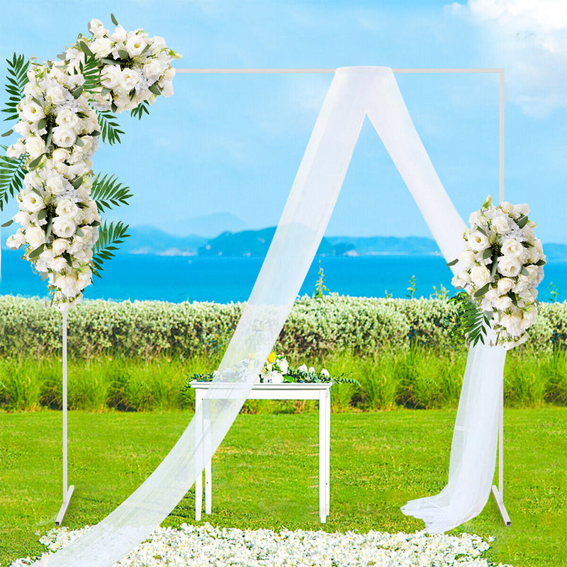 2.2m White Square Wedding Arch – Backdrop Display Stand