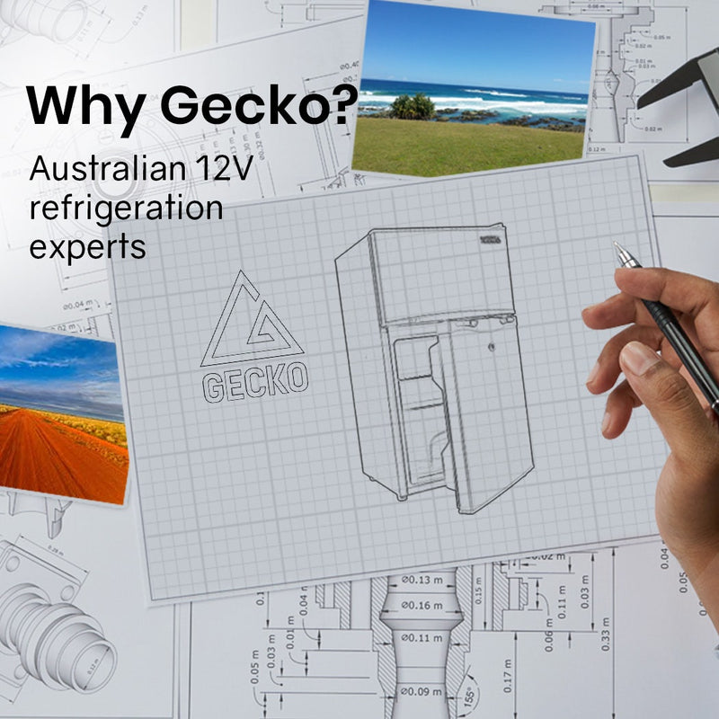 Gecko 125L Portable Upright Fridge – Silver