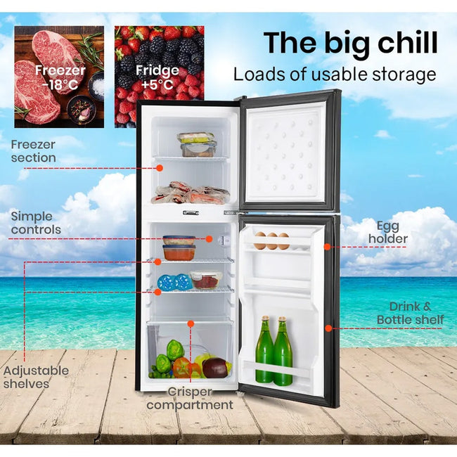 Gecko 125L Portable Upright Fridge – Silver