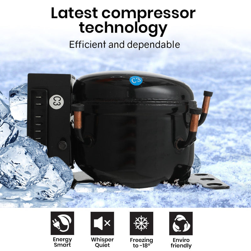 Gecko 125L Portable Upright Fridge – Silver