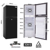 Gecko 142L Upright Portable Fridge Freezer – Black