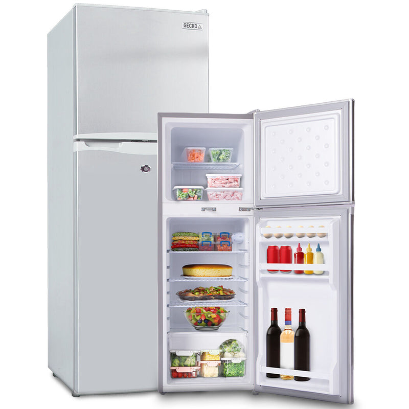 Gecko 142L Upright Portable Fridge Freezer – Silver