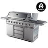 EuroGrille 8-Burner Gas BBQ Grill – Stainless Steel