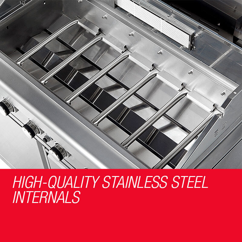 EuroGrille 8-Burner Gas BBQ Grill – Stainless Steel