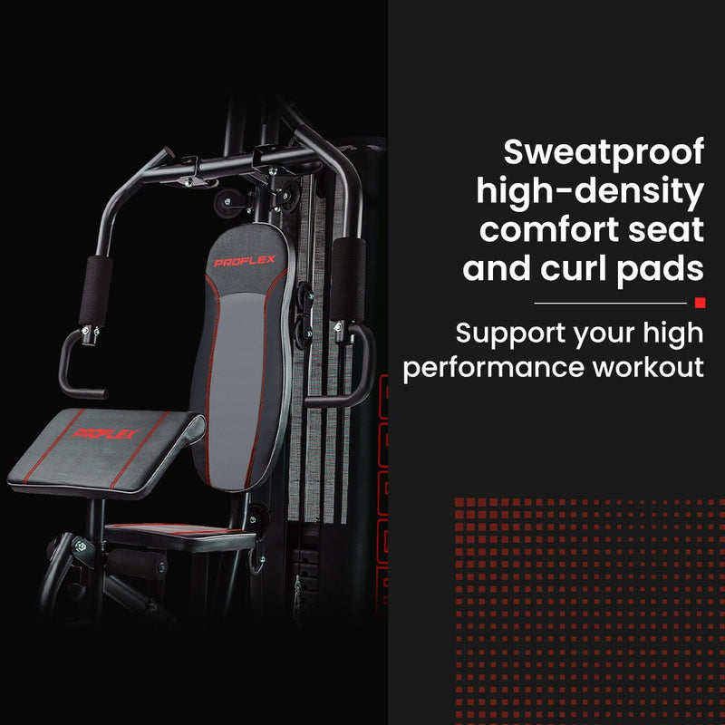 PROFLEX M8000 Multi-Station Home Gym – 150lbs Weight Plates