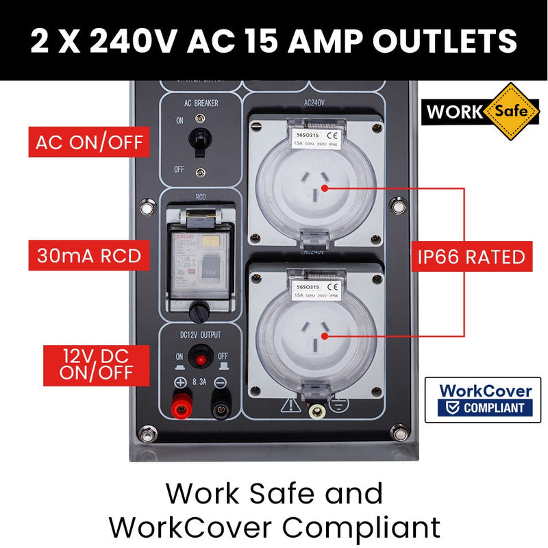 GENPOWER 8.4kW/6kW Single-Phase Diesel Generator (Key Start)