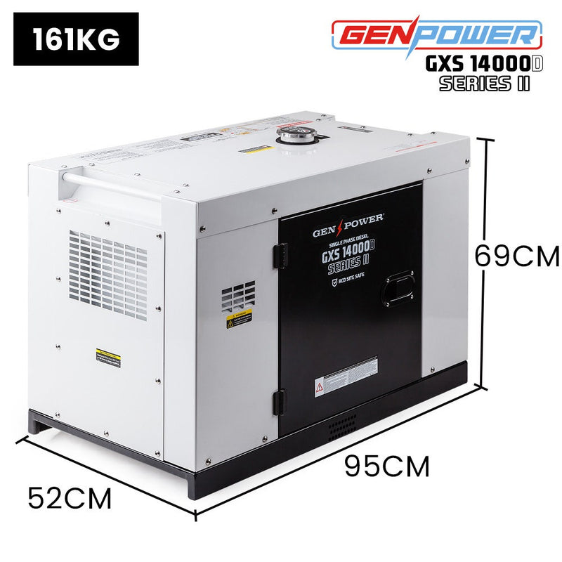 GENPOWER 8.4kW/6kW Single-Phase Diesel Generator (Key Start)