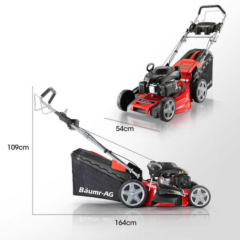 Baumr-AG 220CC 20" Petrol Lawn Mower – 4-in-1, Self-Propelled