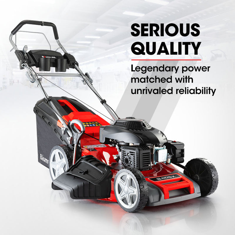 Baumr-AG 220CC 20" Petrol Lawn Mower – 4-in-1, Self-Propelled
