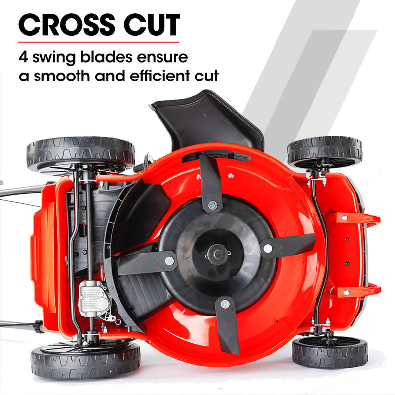 Baumr-AG 220CC 20" Petrol Lawn Mower – 4-in-1, Self-Propelled