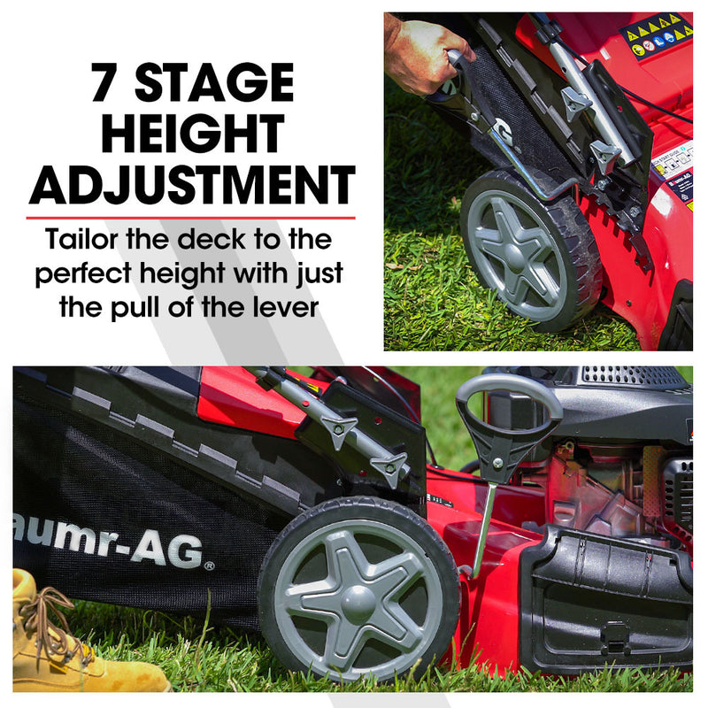 Baumr-AG 220CC 20" Petrol Lawn Mower – 4-in-1, Self-Propelled