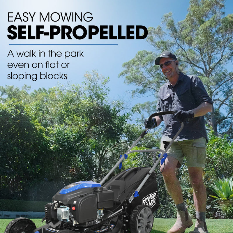 POWERBLADE 20" 200CC Petrol Lawn Mower – Self-Propelled, 4-Stroke