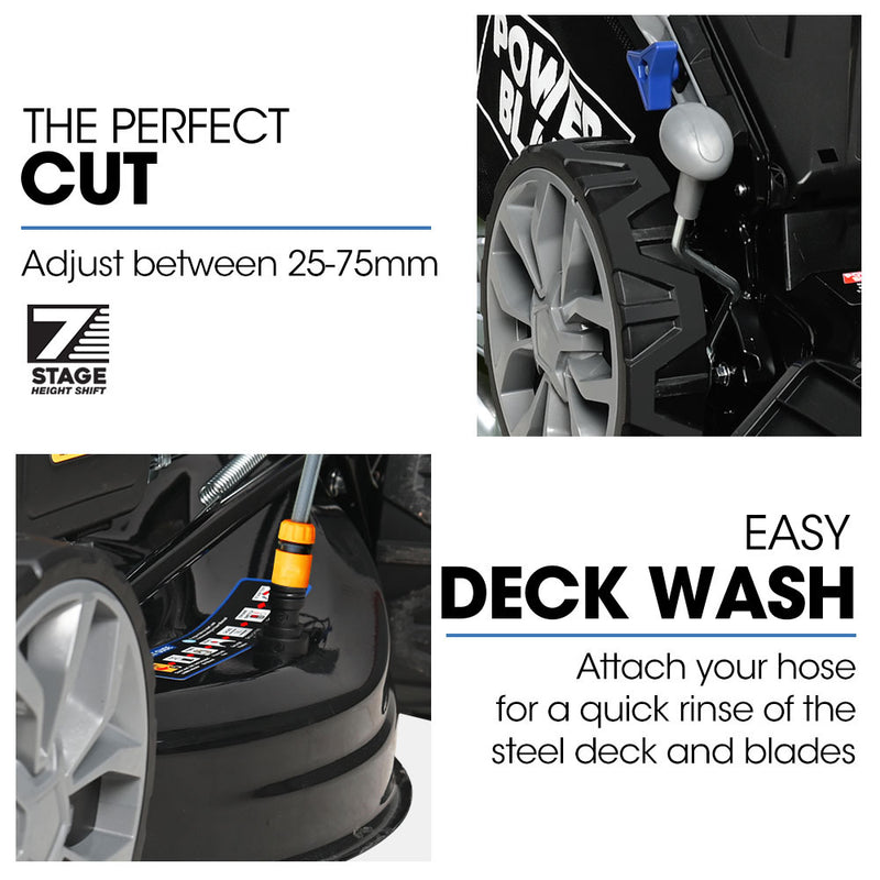 POWERBLADE 20" 200CC Petrol Lawn Mower – Self-Propelled, 4-Stroke