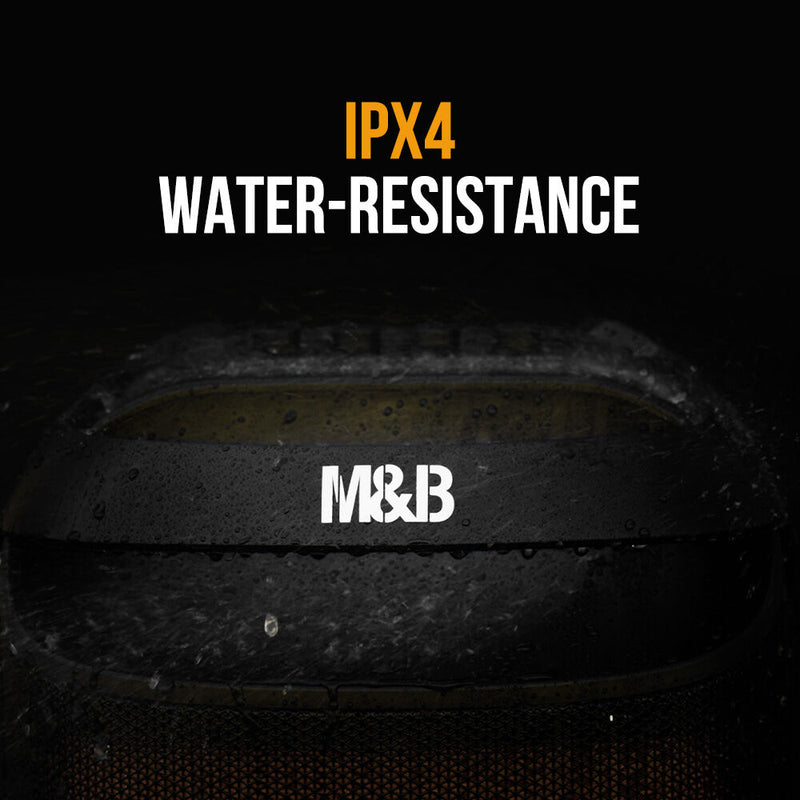 M&B 120W Splash-Proof Bluetooth Party Speaker with Mic