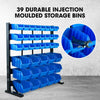 BAUMR-AG 39-Bin Floor Storage Rack – Blue Organiser System