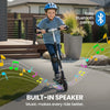 ALPHA Edge Electric Scooter Kids/Teens, 16km/h Max, Adjustable Height, UL Certified, AU Compliant, Dual Brakes, Bluetooth Music, LED, Black