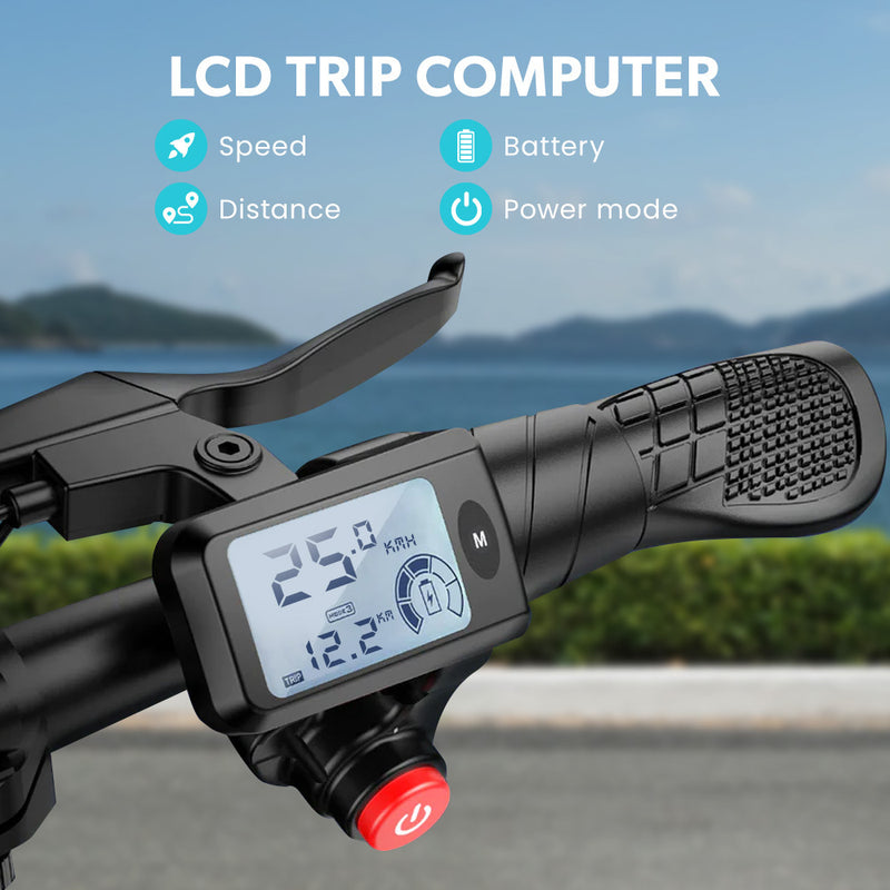 VALK Electric Scooter with Seat – Disc Brakes, 12" Tyres