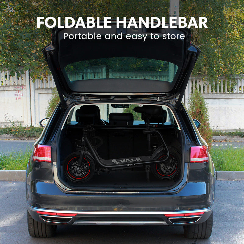 VALK Electric Scooter with Seat – Disc Brakes, 12" Tyres