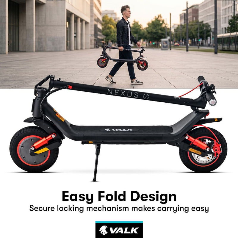 VALK Nexus 7 500W Electric Scooter 30km Range 10" Tyres