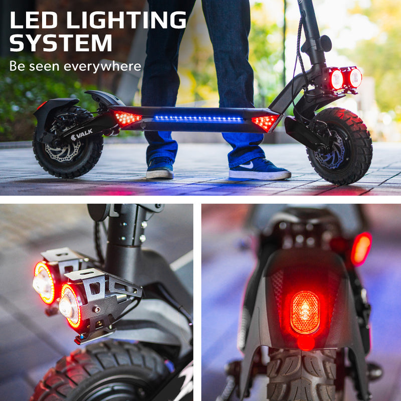 VALK Primal 9 Dual Motor Electric Scooter – 1600W, Black