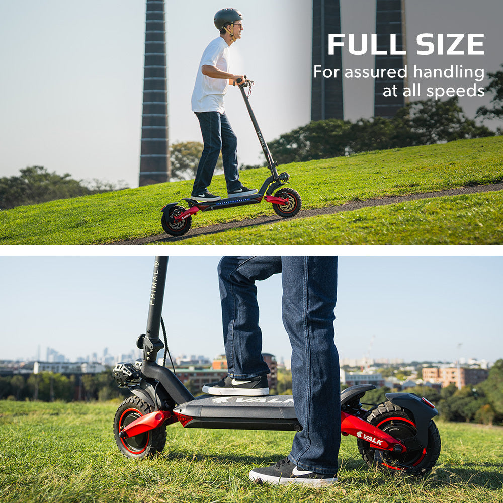 VALK Primal 9 Dual Motor 1600W Electric Scooter – Black/Red