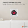 Tooleroo Wall-Mount CD Player Speaker – Bluetooth FM Radio (White)