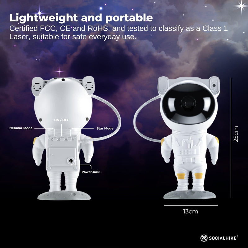 Galaxy Star Projector LED Night Light with Remote – Astronaut Design