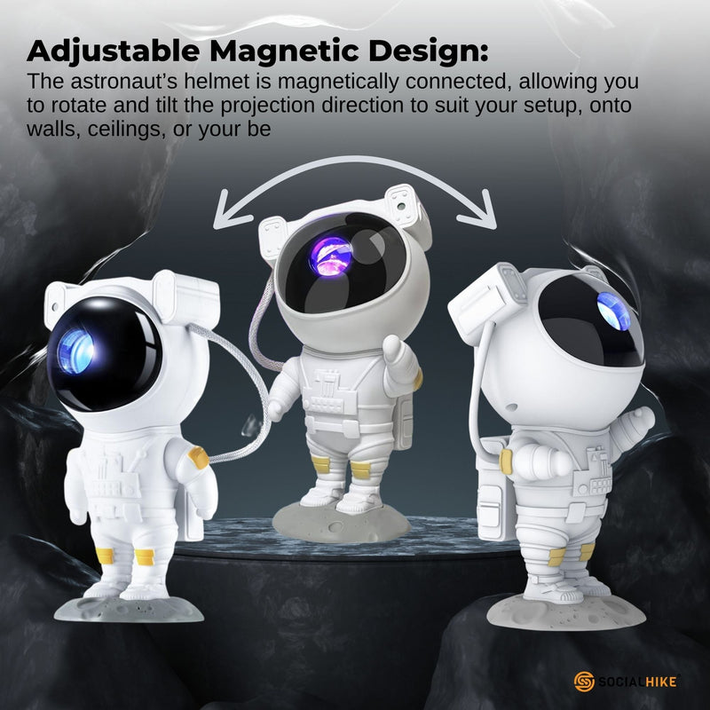Galaxy Star Projector LED Night Light with Remote – Astronaut Design