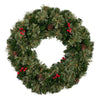 Christabelle Christmas Door Wreath 61cm – Festive Bristle Berry LED Decoration