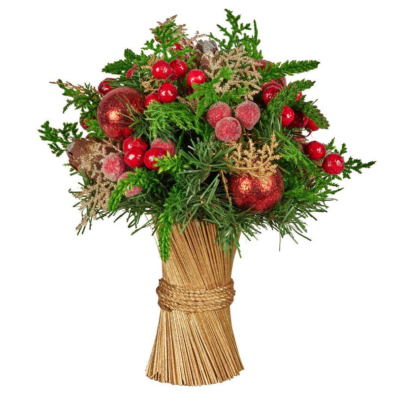 33cm Christmas Bouquet – Festive Tabletop Centrepiece