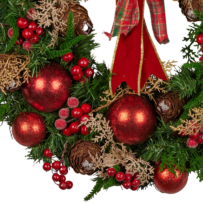 56cm Christmas Wreath – Festive Door & Wall