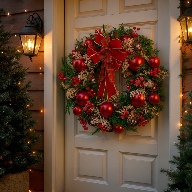 56cm Christmas Wreath – Festive Door & Wall