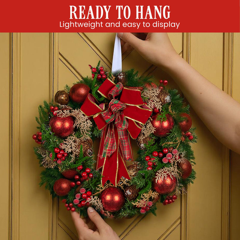 56cm Christmas Wreath – Festive Door & Wall