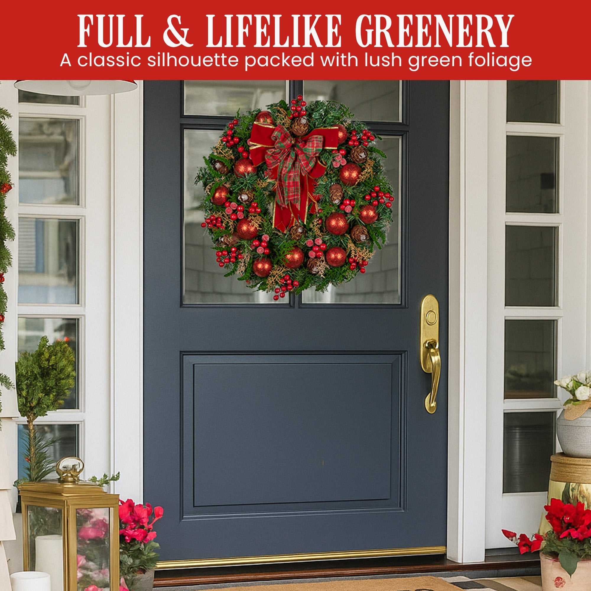 71cm Christmas Wreath – Pre-Festive Door & Wall